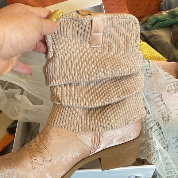 🎅Holiday Sale🎅 Darling Slouchy Mini🤠Cowboy Boots Blush/Pink NIB - Picture 14 of 15